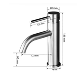 Mitigeur de salle de bain chrome