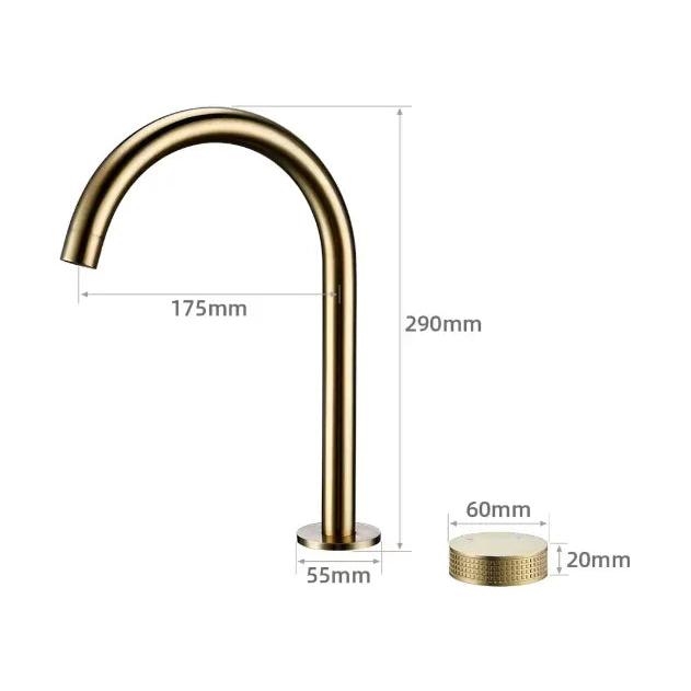 Robinet de salle de bain or brossé