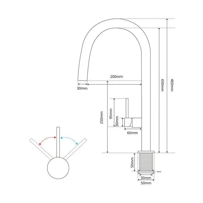 Mitigeur avec douchette gris brossé