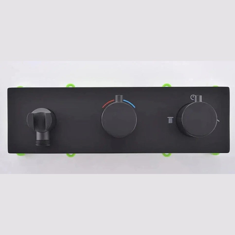 Colonne de douche et bain encastrée noir mate