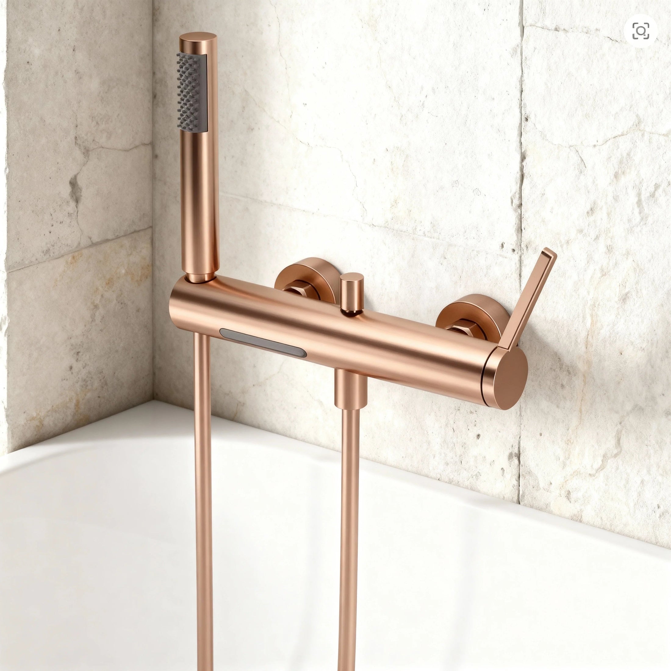 Mitigeur de baignoire or rose brossé