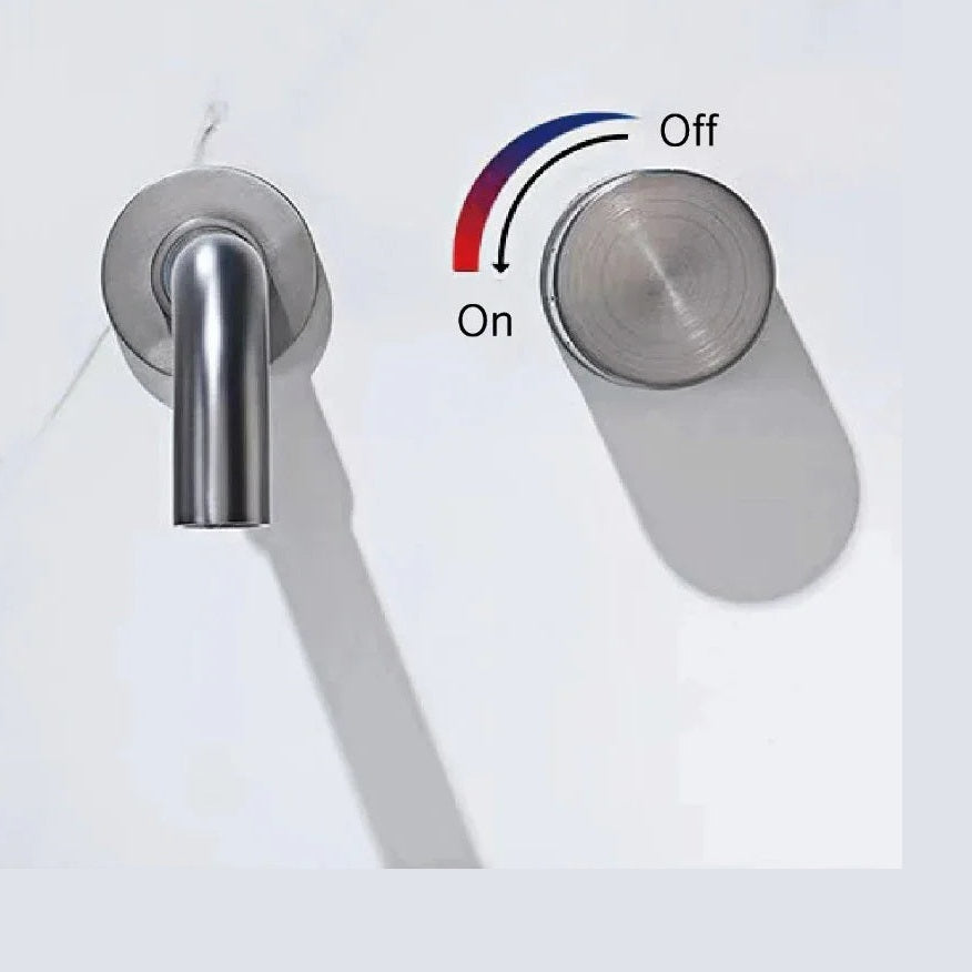 Mitigeur salle de bain encastré gris brossé