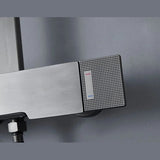 Colonne de douche et bain gris brossé