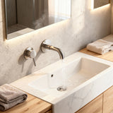 Mitigeur de lavabo encastré acier brossé