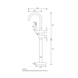 Mitigeur sur pied or rose brossé