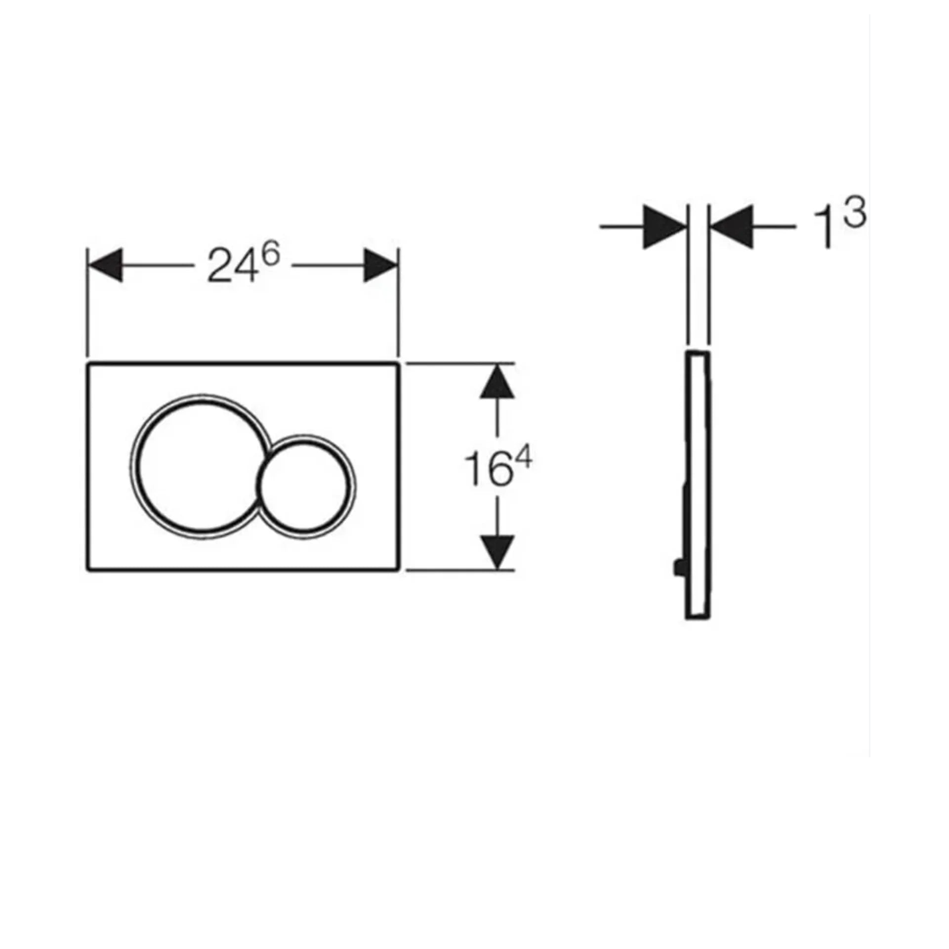 Plaque de commande WC suspendu
