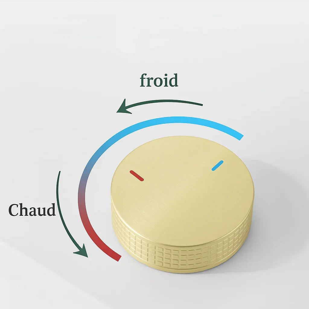 Robinet de salle de bain or brossé