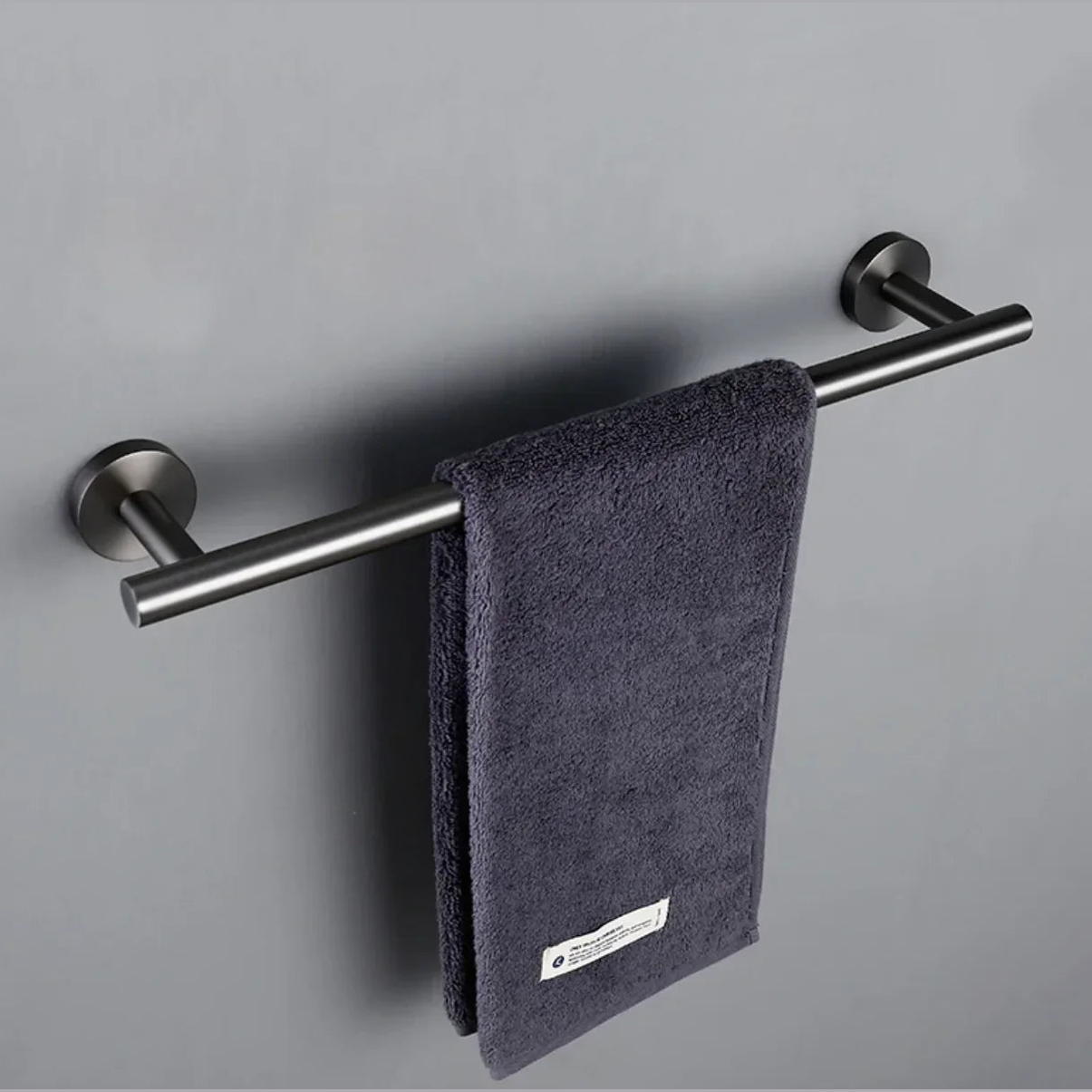 Porte-serviettes gris brossé