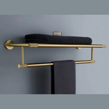 Porte serviettes or brossé strié