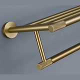 Porte serviettes or brossé strié