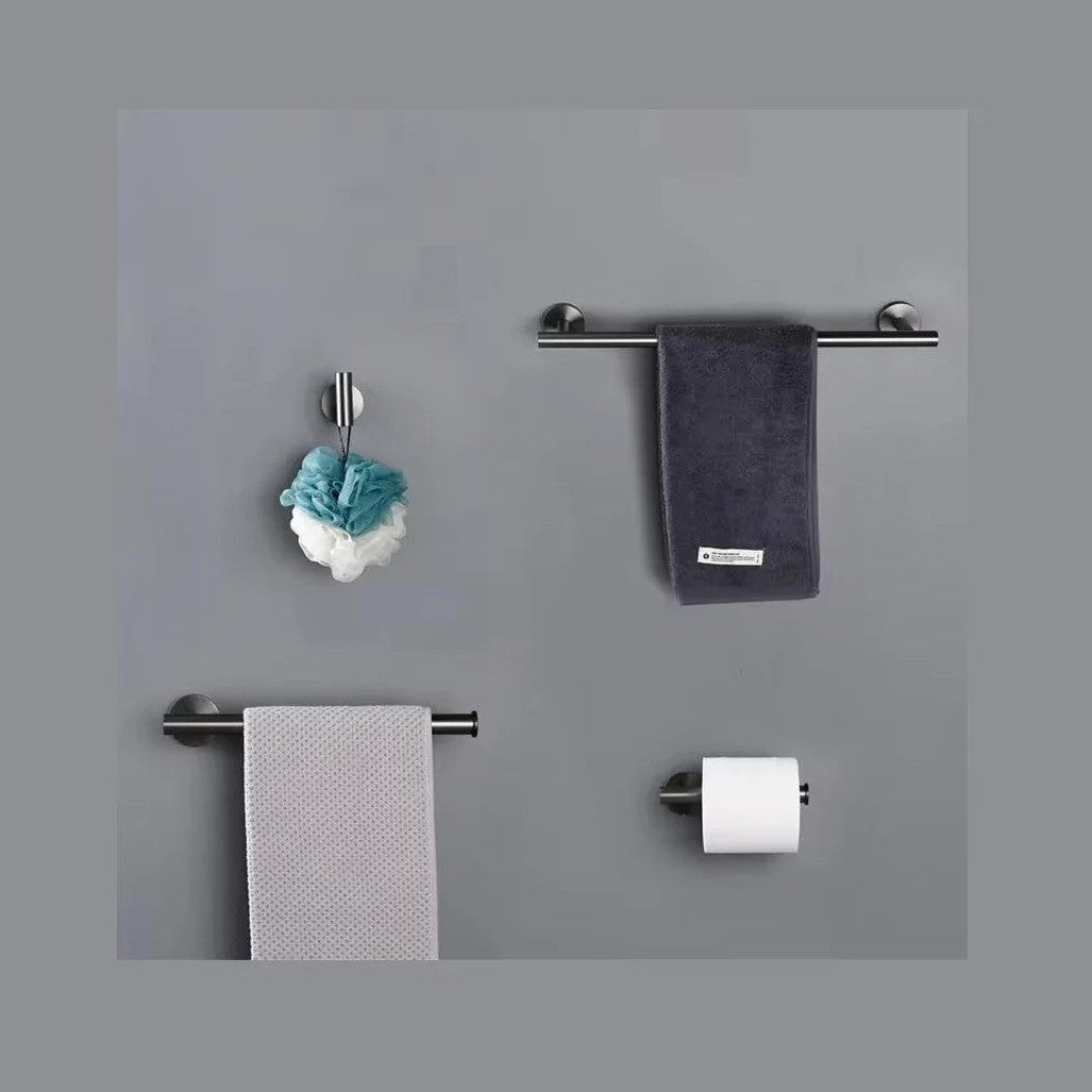 Porte-serviettes gris brossé