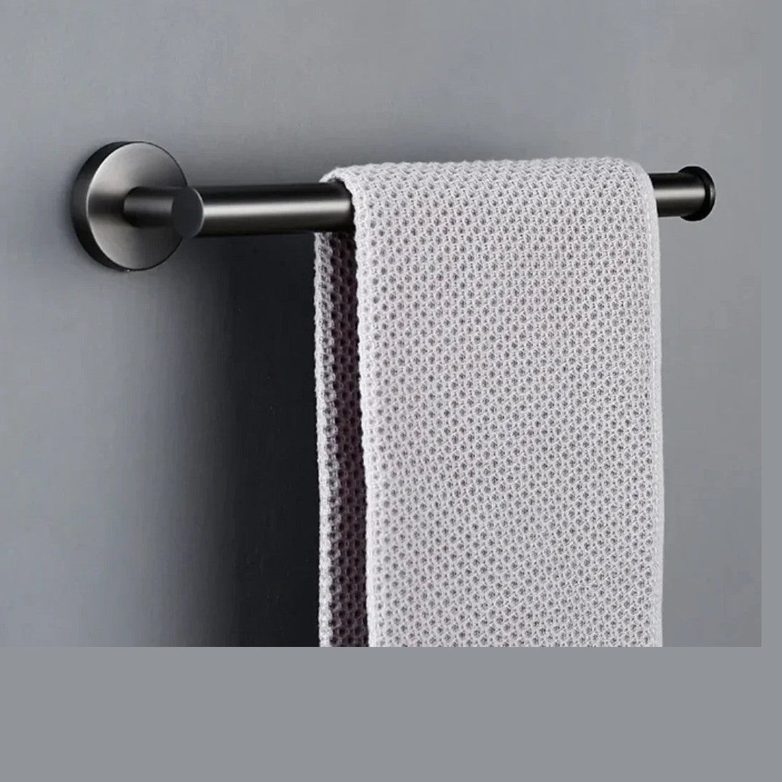 Porte-serviettes gris brossé