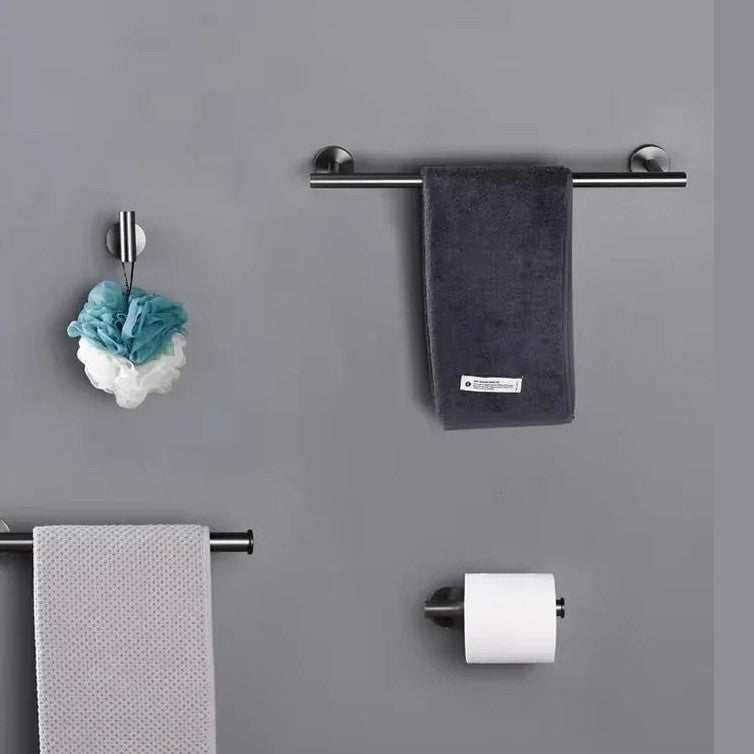 Porte-serviettes gris brossé