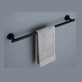 Porte serviettes noir mate strié