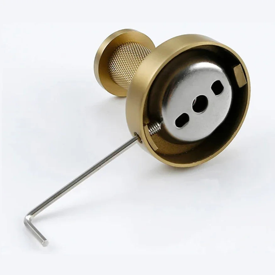 Porte-serviettes or brossé strié