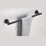 Porte serviettes noir mate strié