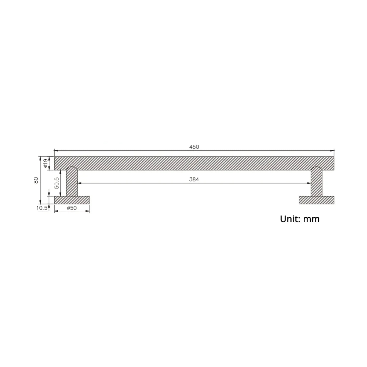 Porte-serviettes noir mate lisse