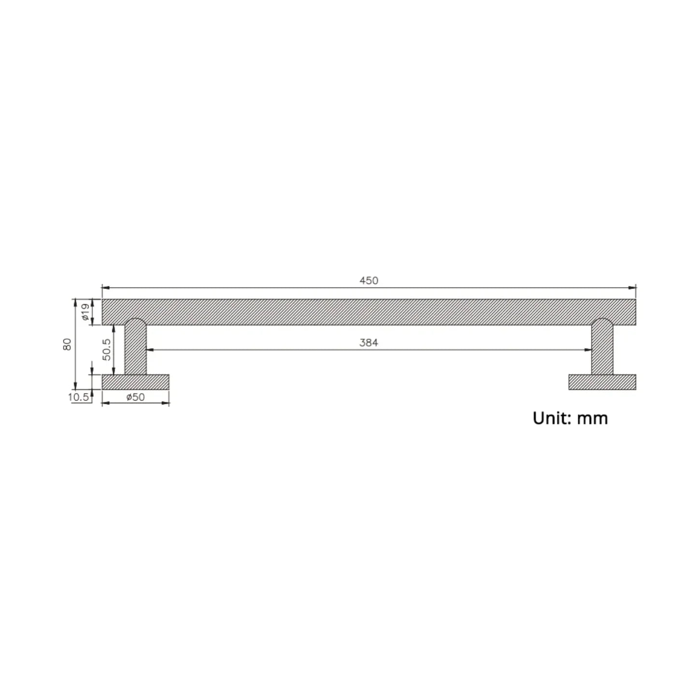 Porte-serviettes noir mate lisse