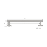 Porte-serviettes noir mate lisse