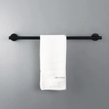 Porte-serviettes noir mate lisse