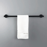 Porte-serviettes noir mate lisse