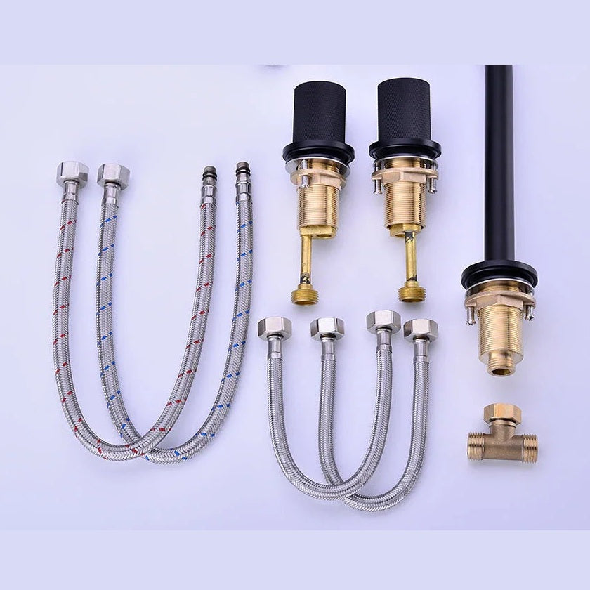 Robinet de salle de bain noir mat