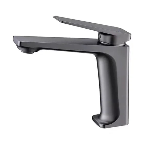 Mitigeur de salle de bain gris brossé