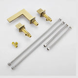 Robinet de salle de bain or brossé