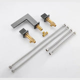 Robinet de salle de bain gris brossé