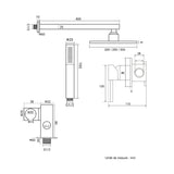 Colonne de douche encastré chrome
