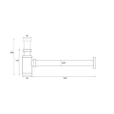 Siphon or rose brossé