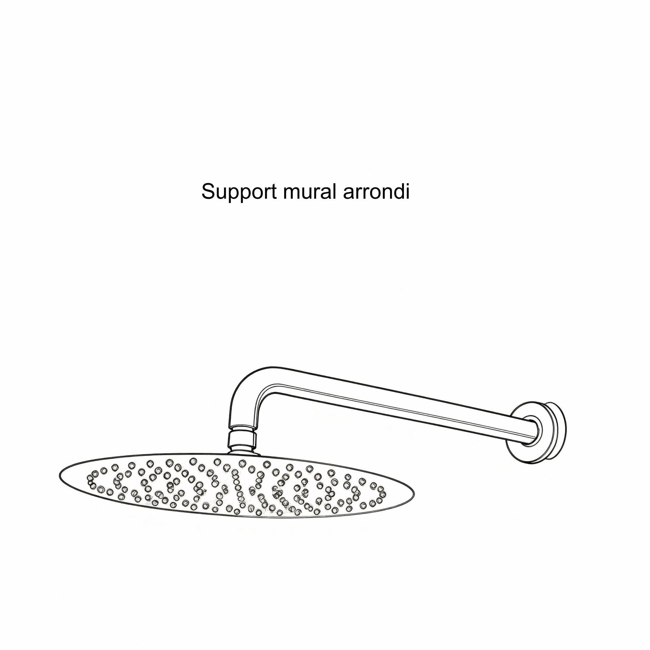 Colonne de douche encastrée or brossé