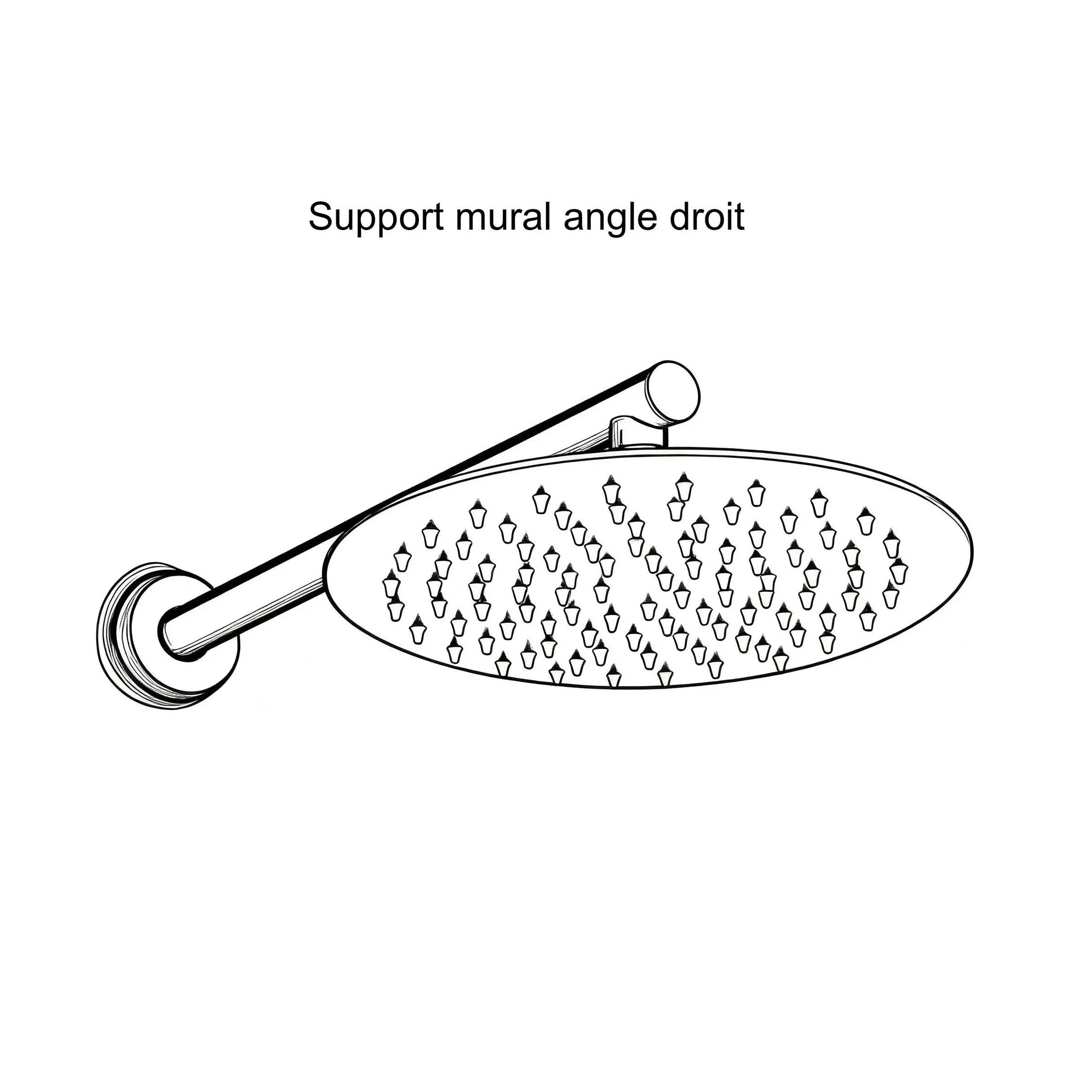 Colonne de douche encastrée or brossé