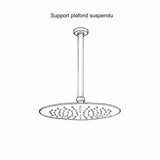 Colonne de douche encastrée or brossé