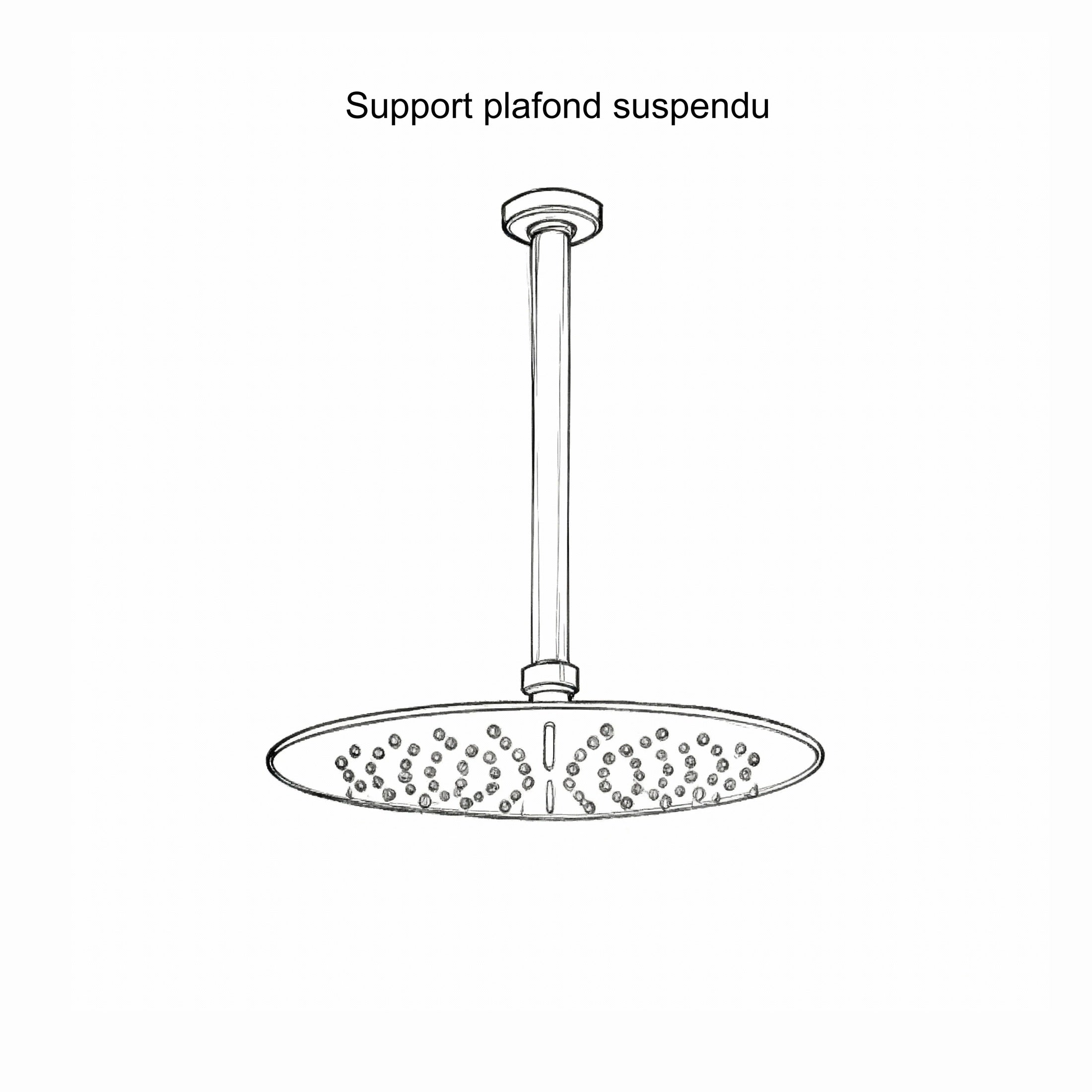 Colonne de douche encastrée or brossé