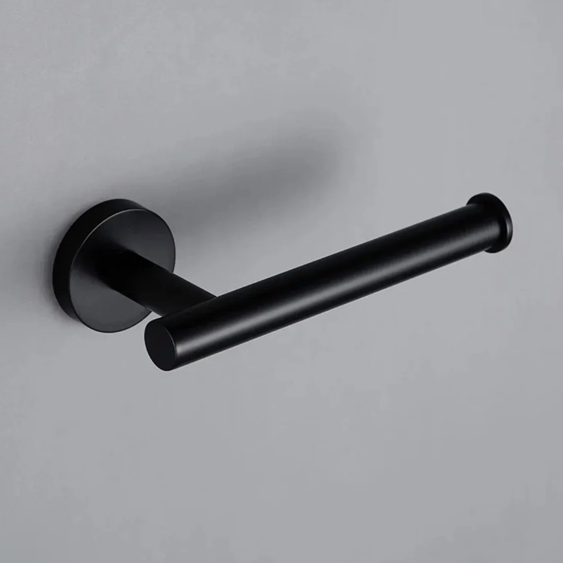 Porte-serviettes noir mate lisse