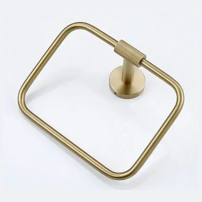 Porte-serviettes or brossé strié