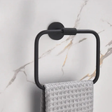 Porte serviettes noir mate strié