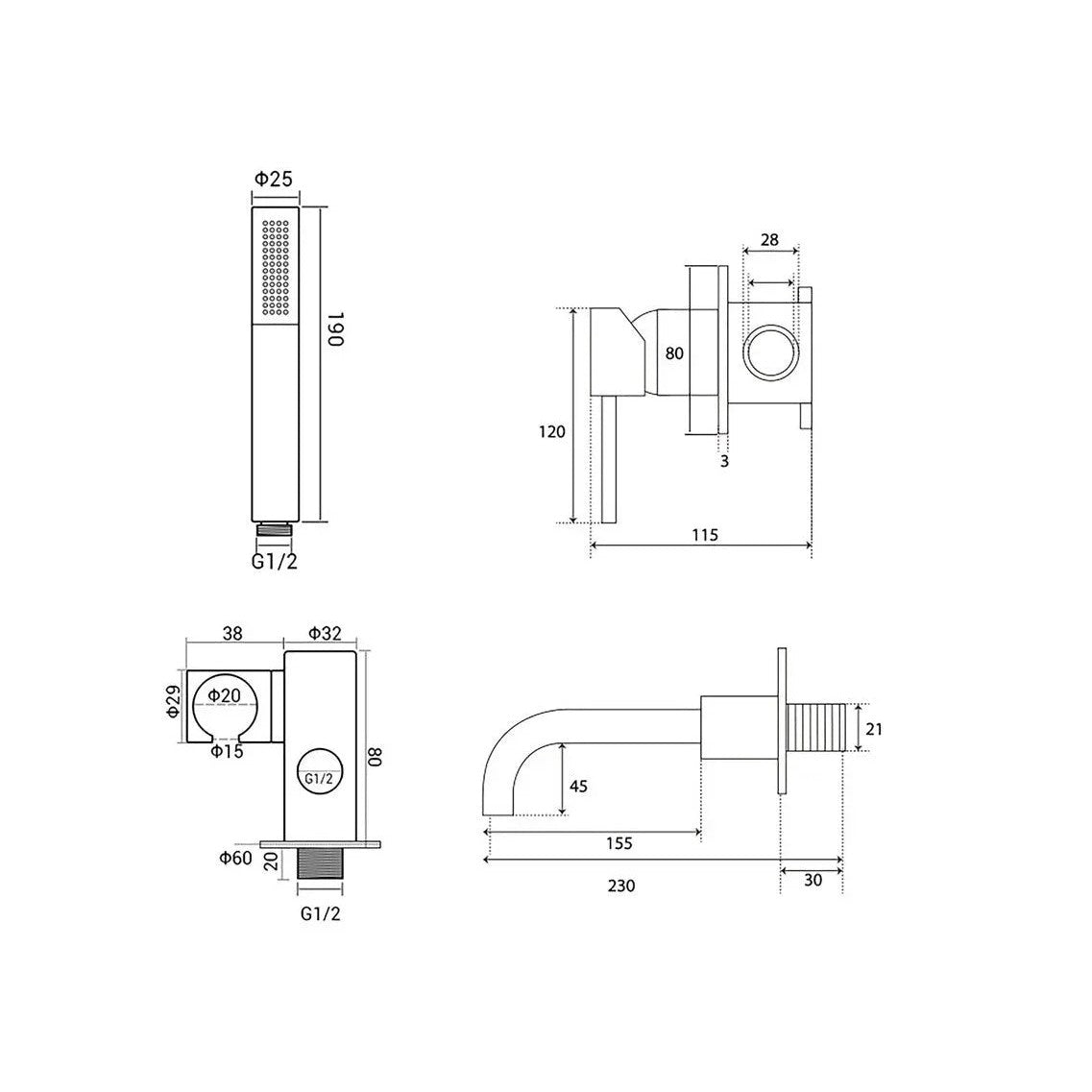 Ensemble de bain noir mat