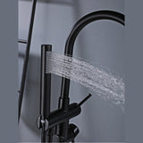 Mitigeur sur pied noir mat