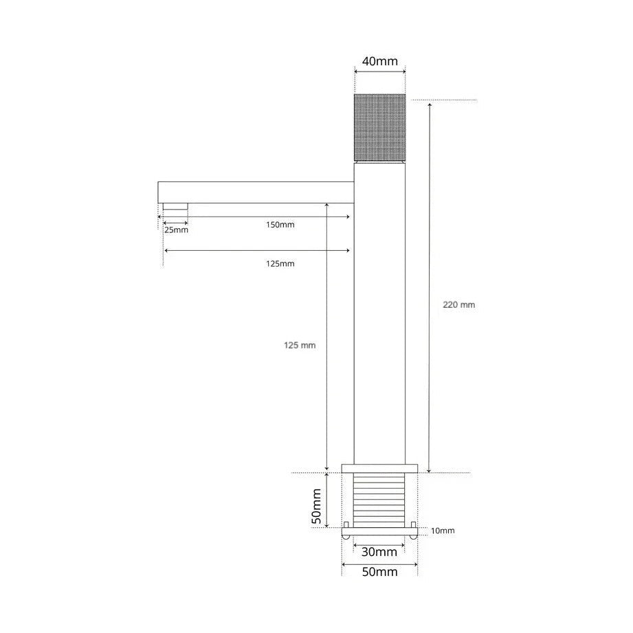 Mitigeur de vaque gris brossé
