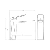 Mitigeur de salle de bain gris brossé