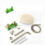 Colonne de douche encastrée or brossé