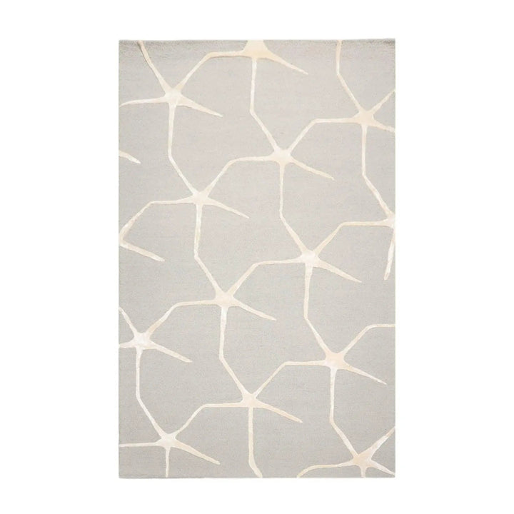 5' x8' Hand Tufted Hand Made 100% Wool Designer Modern & Contemporary  Oriental Area Rug Gray,Ivory Color