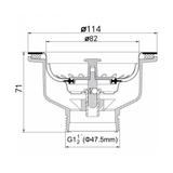 Bonde de vidange panier or brossé