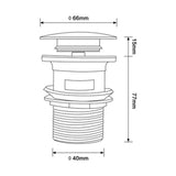 Bonde de vidange gris brossé