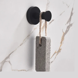 Porte-serviettes noir mate strié