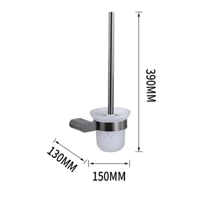 Brosse WC gris brossé