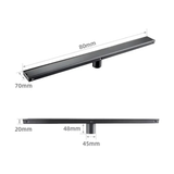 Caniveau de douche gri brossé