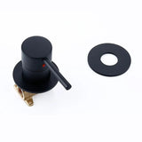 Double colonne de douche encastrée noir mate